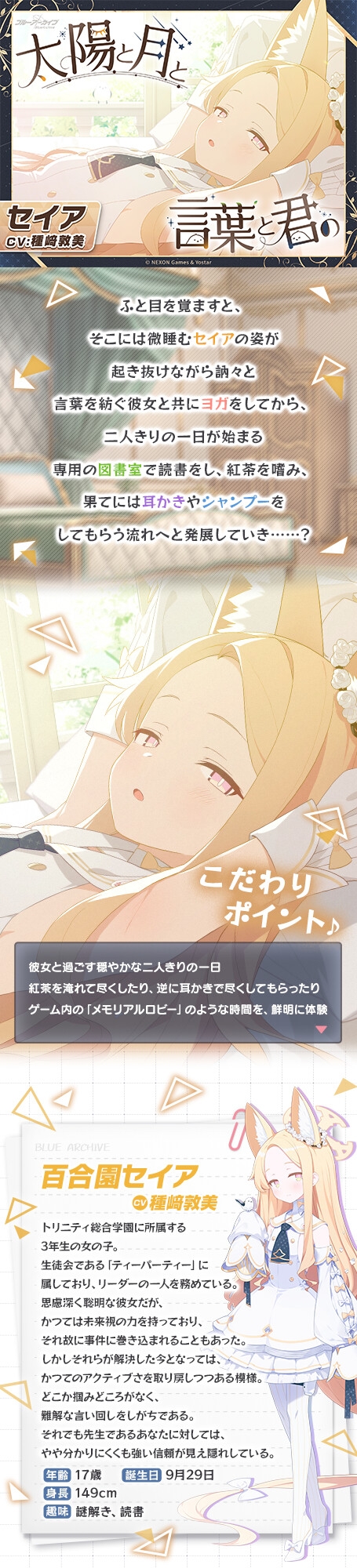 セイアの作品紹介・公式画像